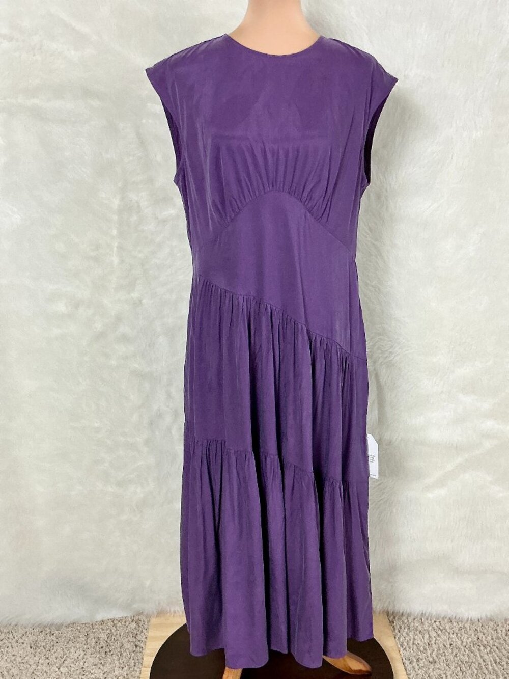 Universal Standard XS Paloma Potion Purple Tiered Dress NWT US 10/112